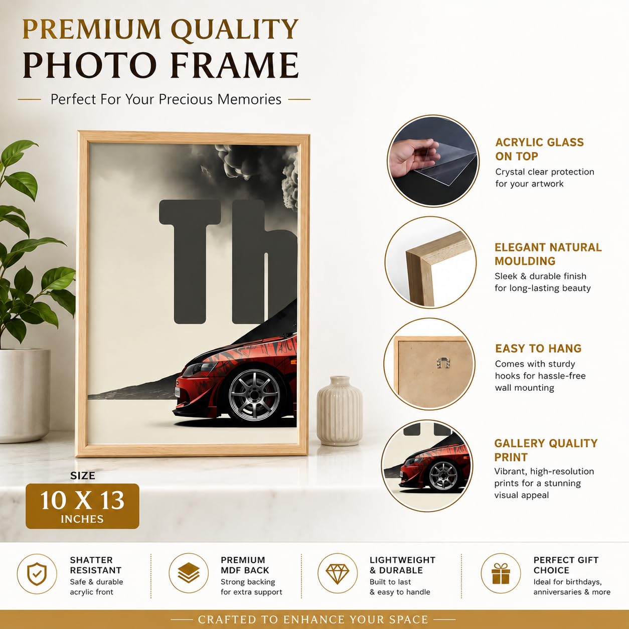 VENUXE ARTS Set Of 3 Big Sports Cars Framed Posters Gift Items for Boys Room Wall Decoration Bedroom Living Room Office Studio Décor | Car Poster Frame for Wall Décor
