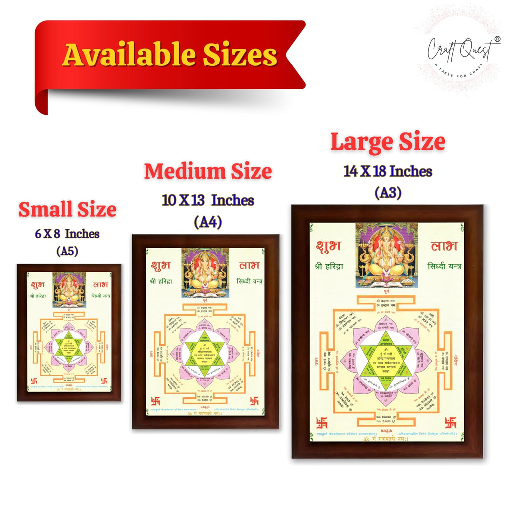 CRAFT QUEST Lord Ganpati Ganesh ji Modern Wall Painting With Frame For Home pooja, and Office Decor,