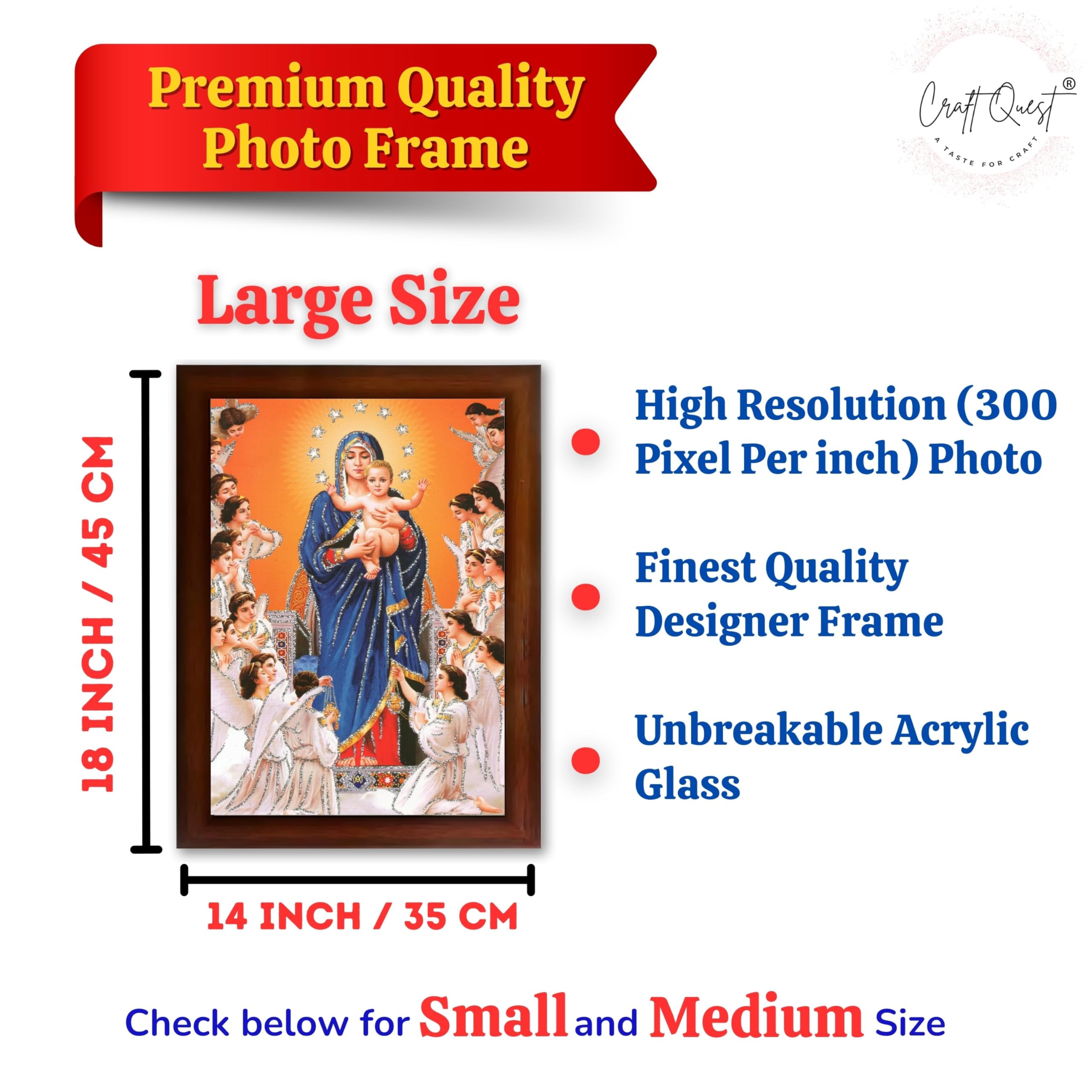 CRAFT QUEST Lord Jesus Christ Painting Aesthetic Hanging Photo Frame Decorative Item Home Decoration and Wall Decor for Living Room and Bedroom