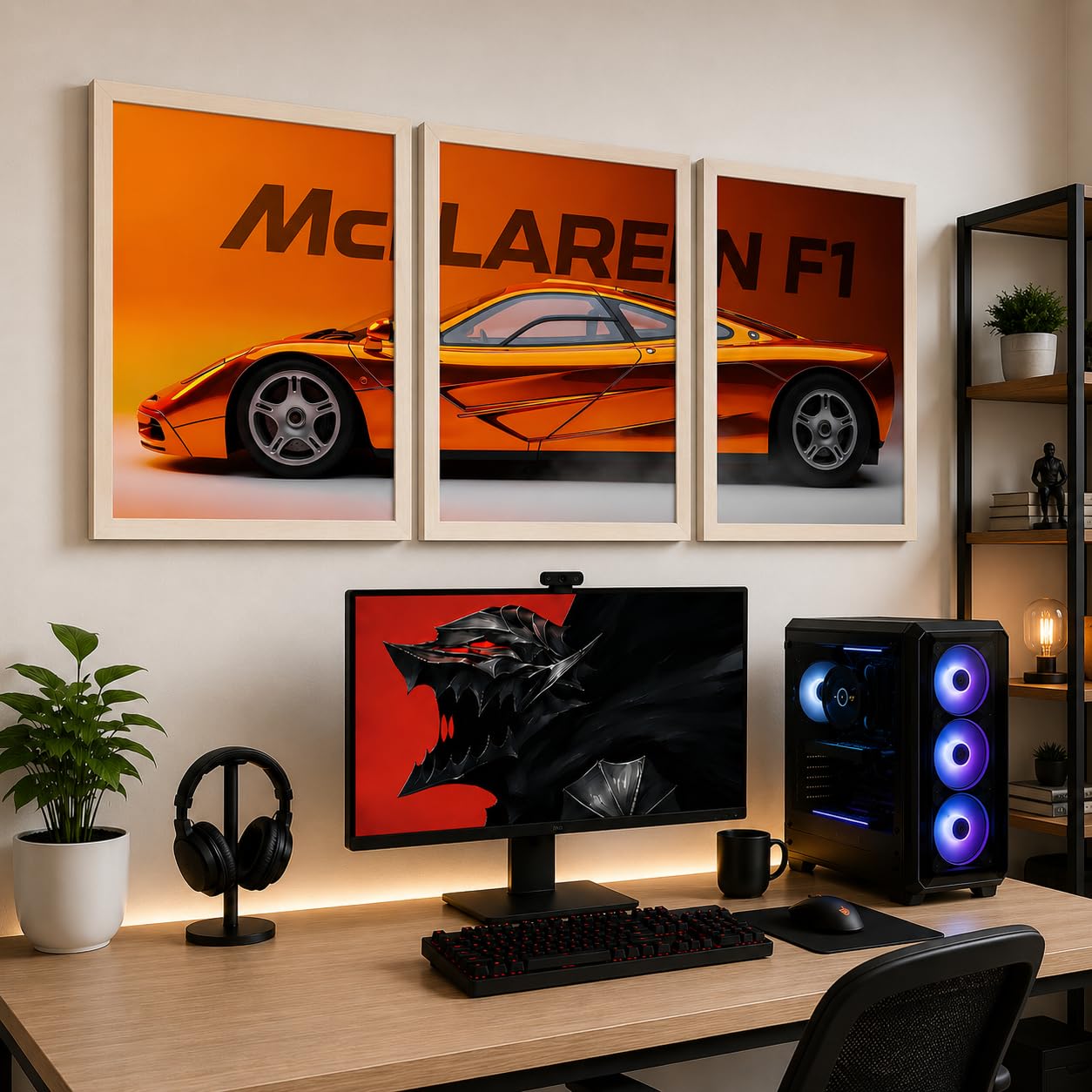 VENUXE ARTS Set Of 3 Big Sports Cars Framed Posters Gift Items for Boys Room Wall Decoration Bedroom, Living Room, Office, Studio Décor | Car Poster Frame for Wall Décor