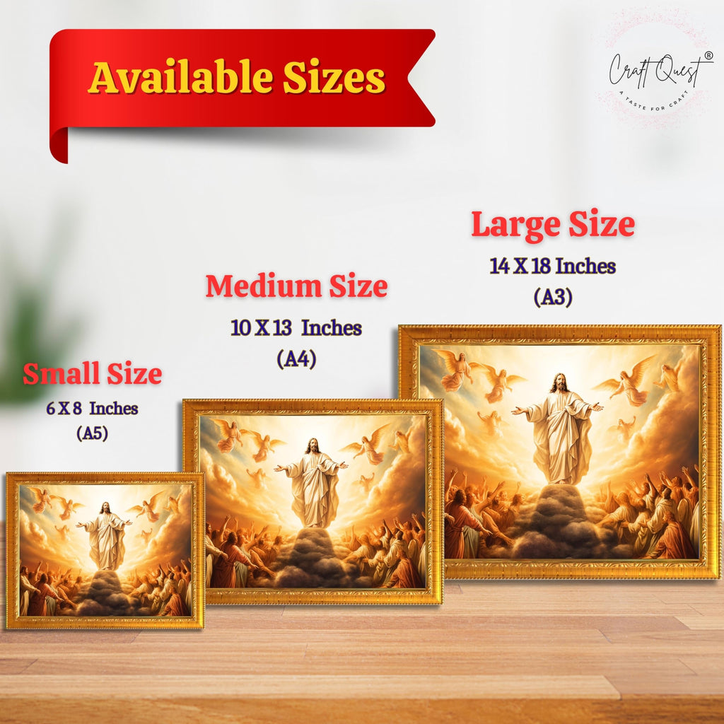CRAFT QUEST Lord Jesus Christ Photo Frame | Decorative Picture for Gifts, Home Decor | Jesus Painting, Religious Photo Frame
