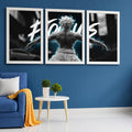 VENUXE ARTS Set Of 3 Anime Characters Wall Framed |Anime Characters Framed Poster for Living Room Bedroom Gaming Room Studio Wall Decor