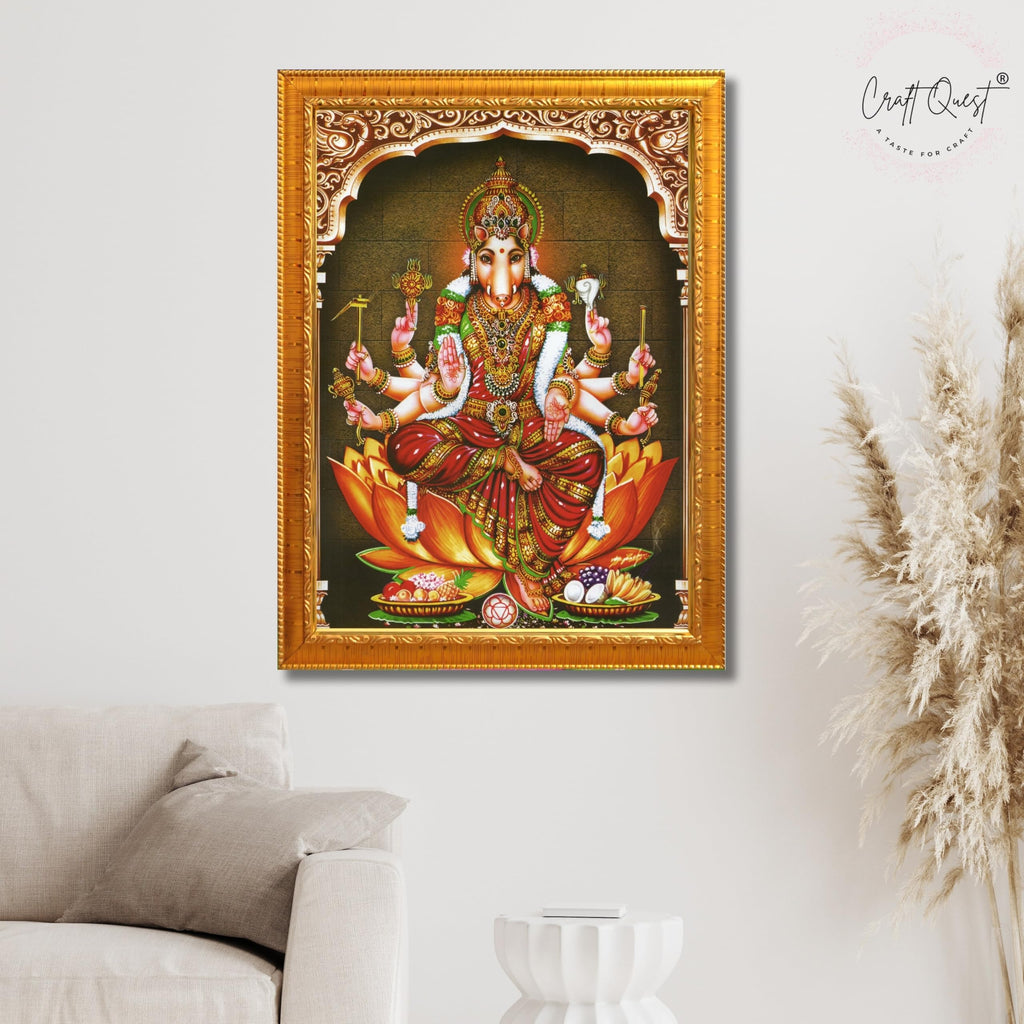 CRAFT QUEST God Varahi Amman Photo Varahi Wall Painting Photo Frame | South God Frame for Home, Office, Temple & Gifting