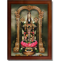 CRAFT QUEST Balaji Venkateshwara Tirupati Balaji Lakshmi venkateshwer Swamy Wall Photo Frame For Home, Temple, Pooja, Wall Décor Item