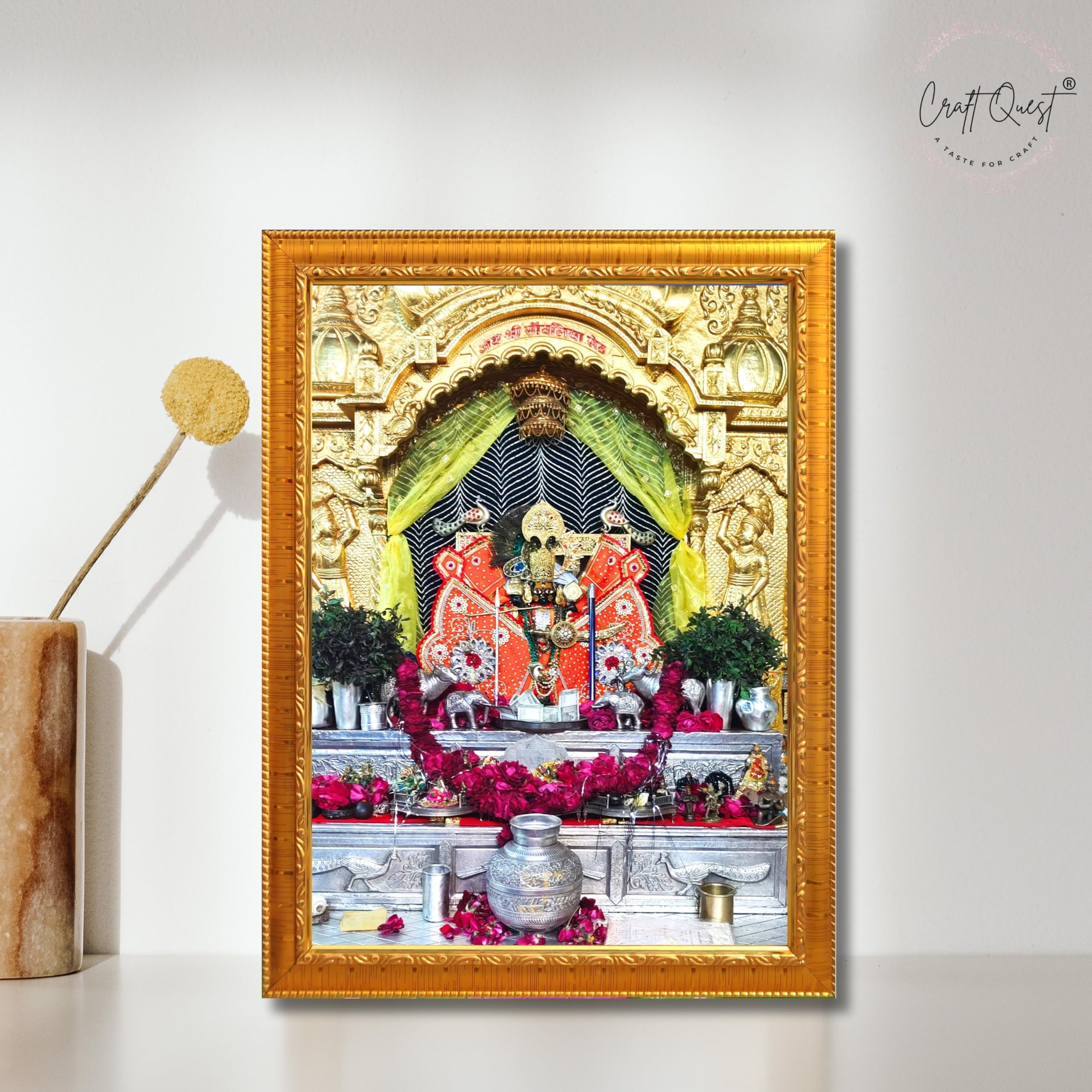 CRAFT QUEST Shree Sanwaliya Seth Shringaar Darshan Religious Photo Frame
