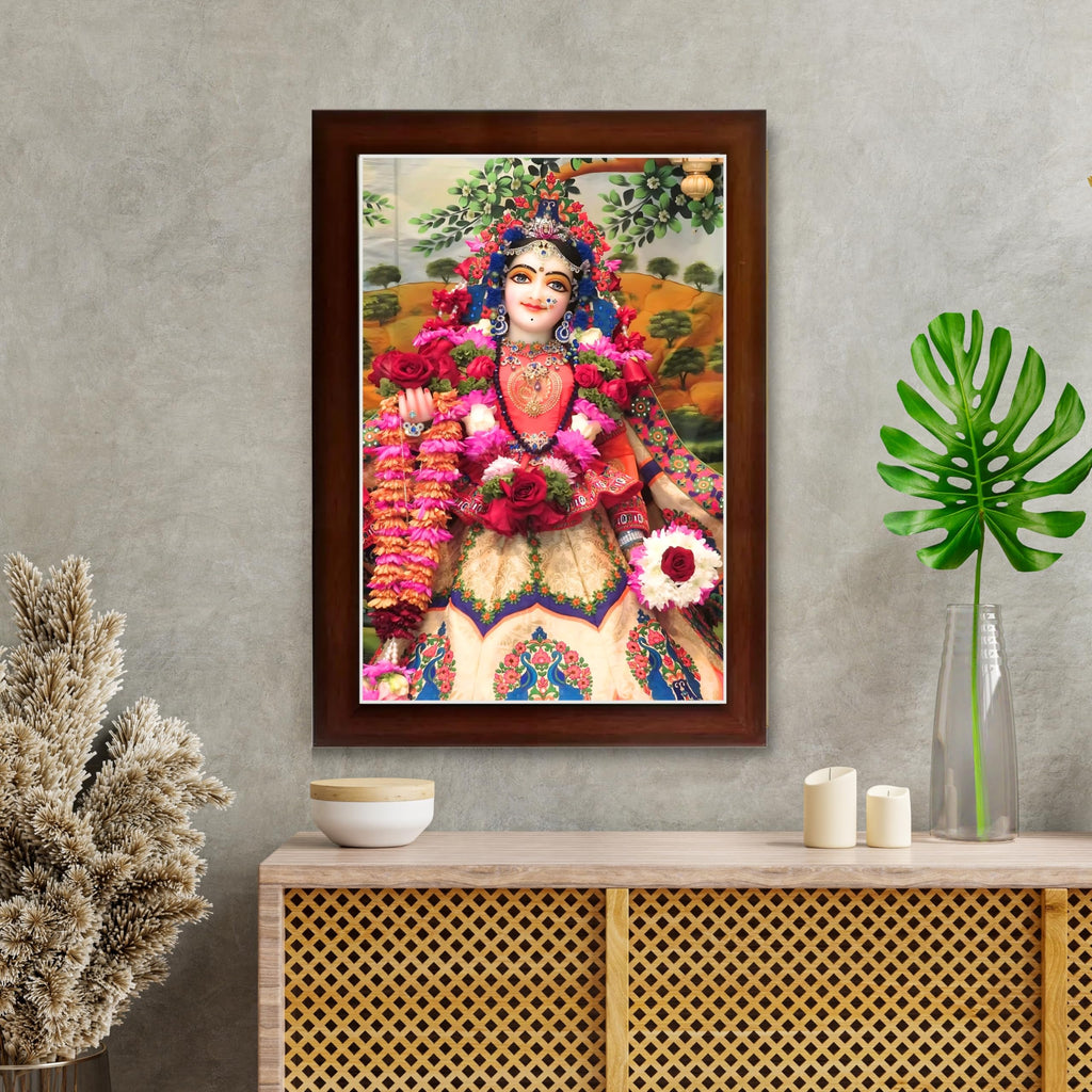 CRAFT QUEST Shri Radha Rani Shringaar Darshan in Vrindavan Frame