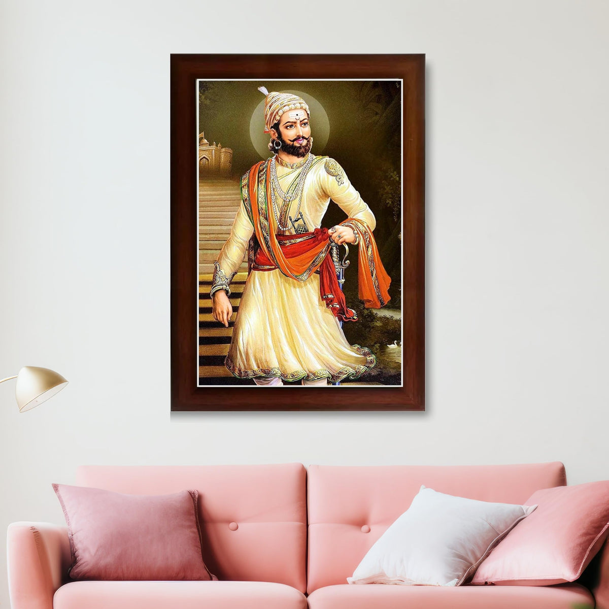 CRAFT QUEST Chattrapati Shivaji Maharaj Wall Photo Frame With Acrylic Sheet | For Living, Pooja Room | Home Decoration Item | Best Gifting Option