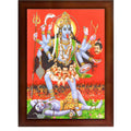 CRAFT QUEST Maha Kali Mata Ji Mahakali Shiv Shiva Wall Painting Framed Home Decor
