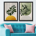 CRAFT QUEST Set of 2 piece Wall Art poster Frame Painting for Wall Decoration With Acrylic Glass, living room, Home, Office, Restraunt