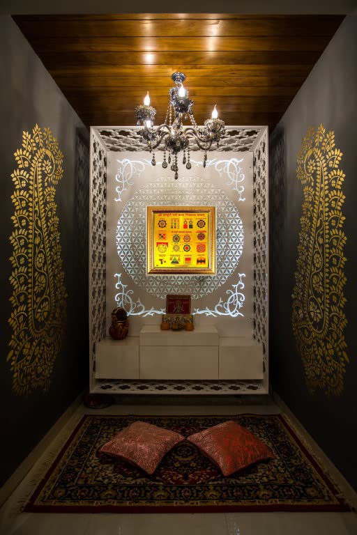 eshoppee Diwali Yantra shri Shree sampurn sampoorn sarv kasht nivaran Yantra. 19 x 19