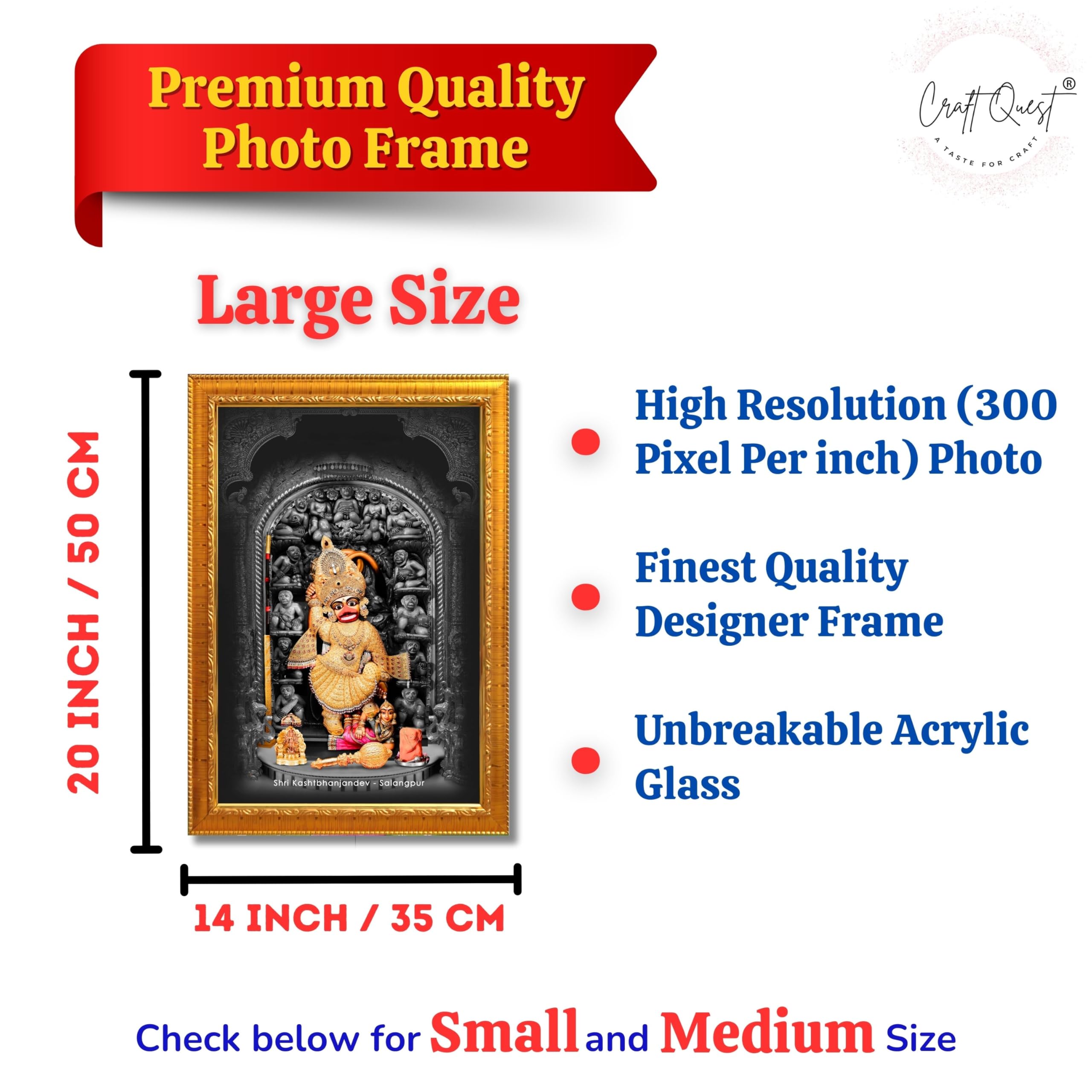 CRAFT QUEST Shree Kashtbhanjan dev salangpur dham photo frame