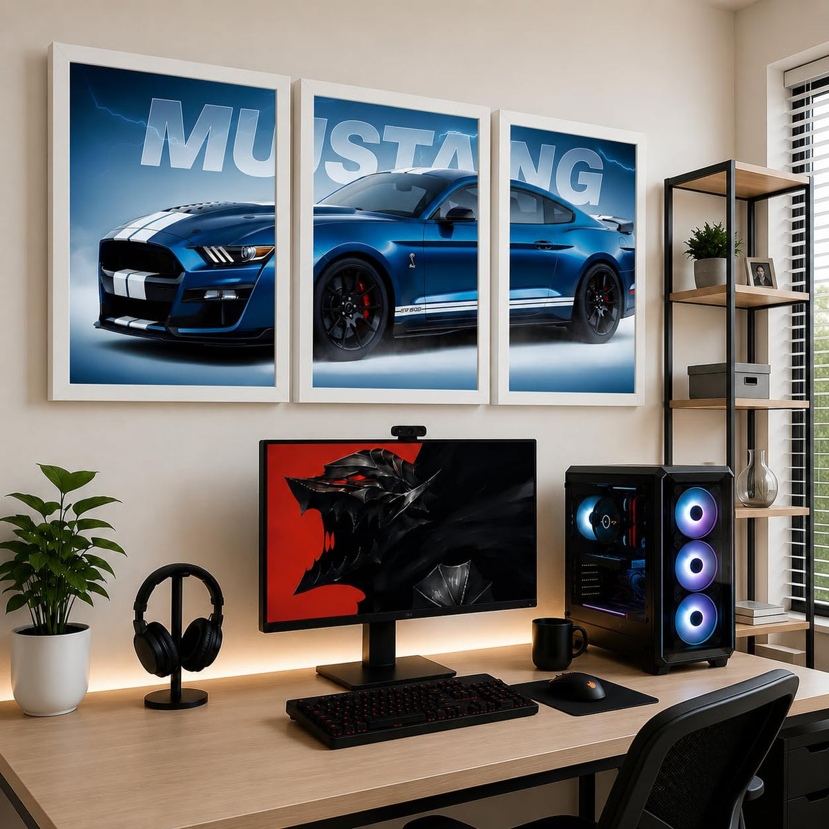VENUXE ARTS Set Of 3 Big Sports Cars Framed Posters Gift Items for Boys Room Wall Decoration Bedroom, Living Room, Office, Studio Décor | Car Poster Frame for Wall Décor