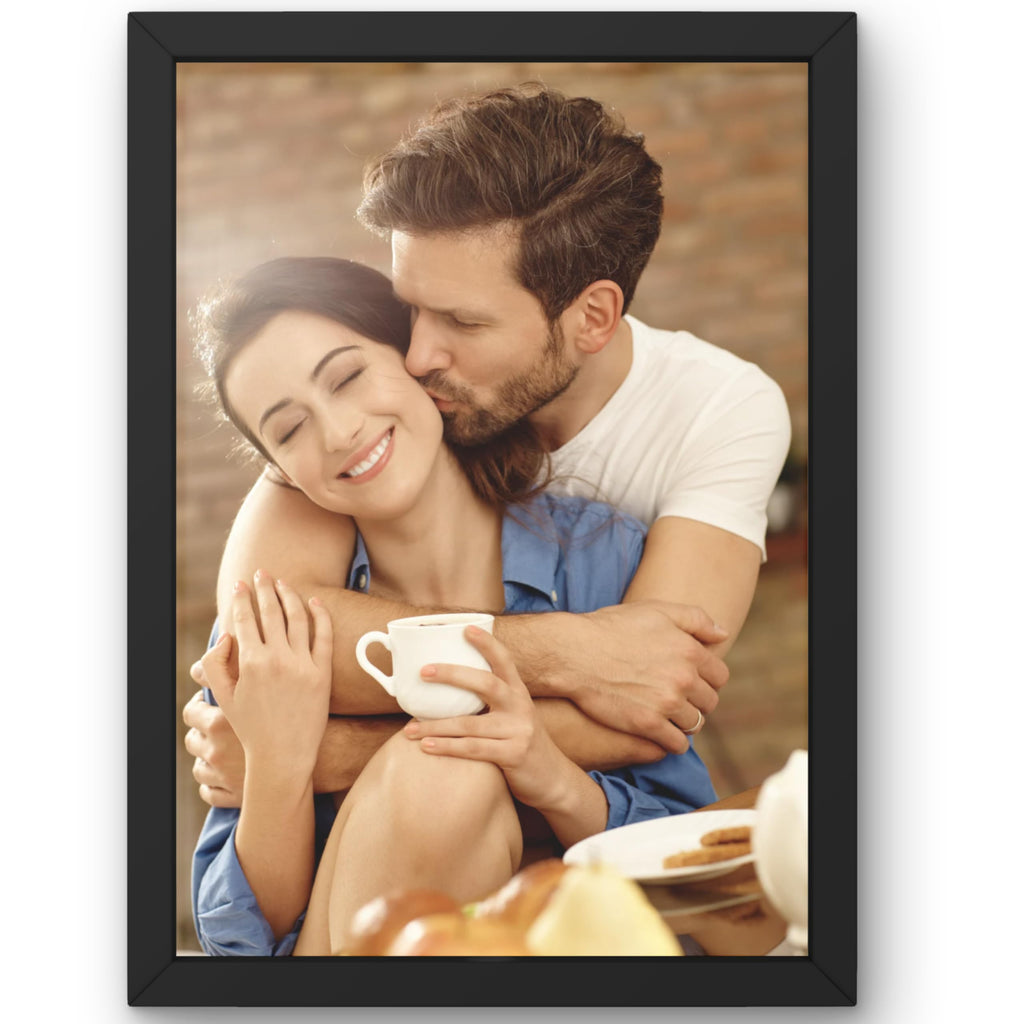 CRAFT QUEST Personalized Photo Frames With Acrylic sheet | Customized Photo Frame For Wall Decoration, Valentines day, Marriage, Birthday, Anniversary Gift Photo Frame With Your Own Picture Black