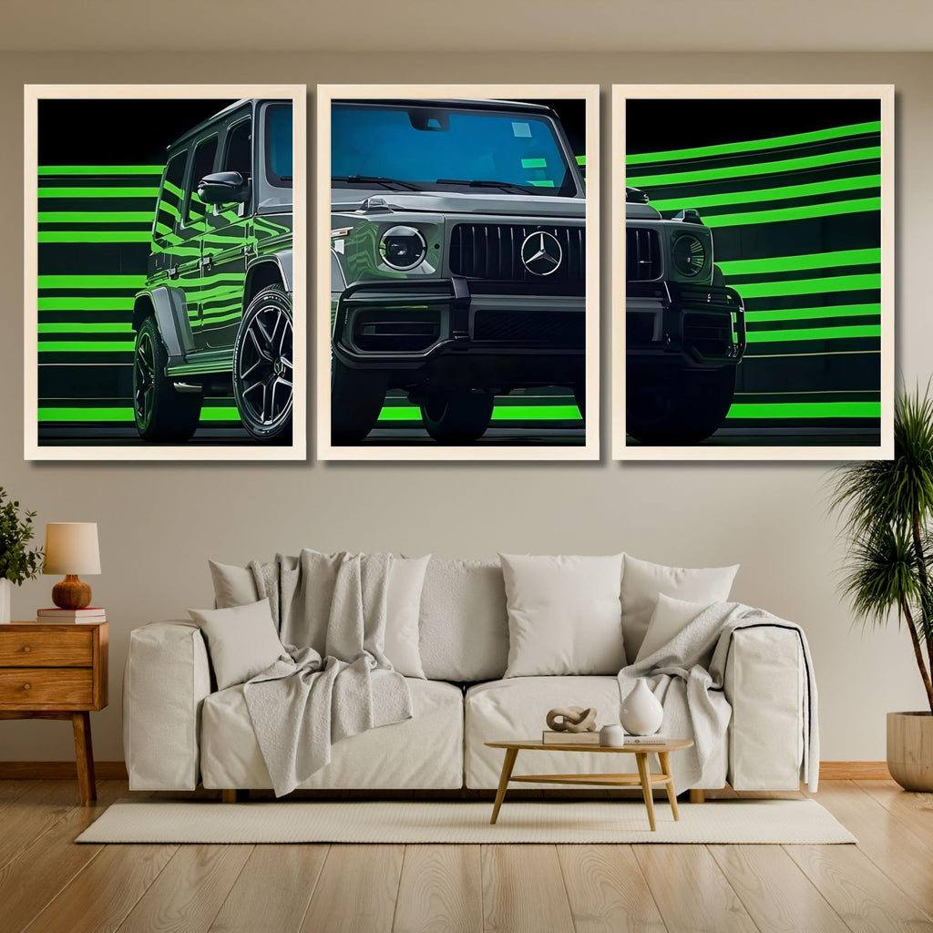 VENUXE ARTS Set Of 3 Big Sports Cars Framed Posters Gift Items for Boys Room Wall Decoration Bedroom Living Room Office Studio Décor | Car Poster Frame for Wall Décor