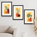 CRAFT QUEST Wall Art Decor Paintings | Set of 3 FLORAL Wall Art Frames for Home Decoration | Ideal for Living Room, Bedroom & Offices
