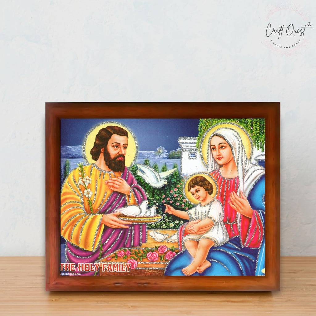 CRAFT QUEST Lord Jesus Christ Painting Aesthetic Hanging Photo Frame Decor for Living Room