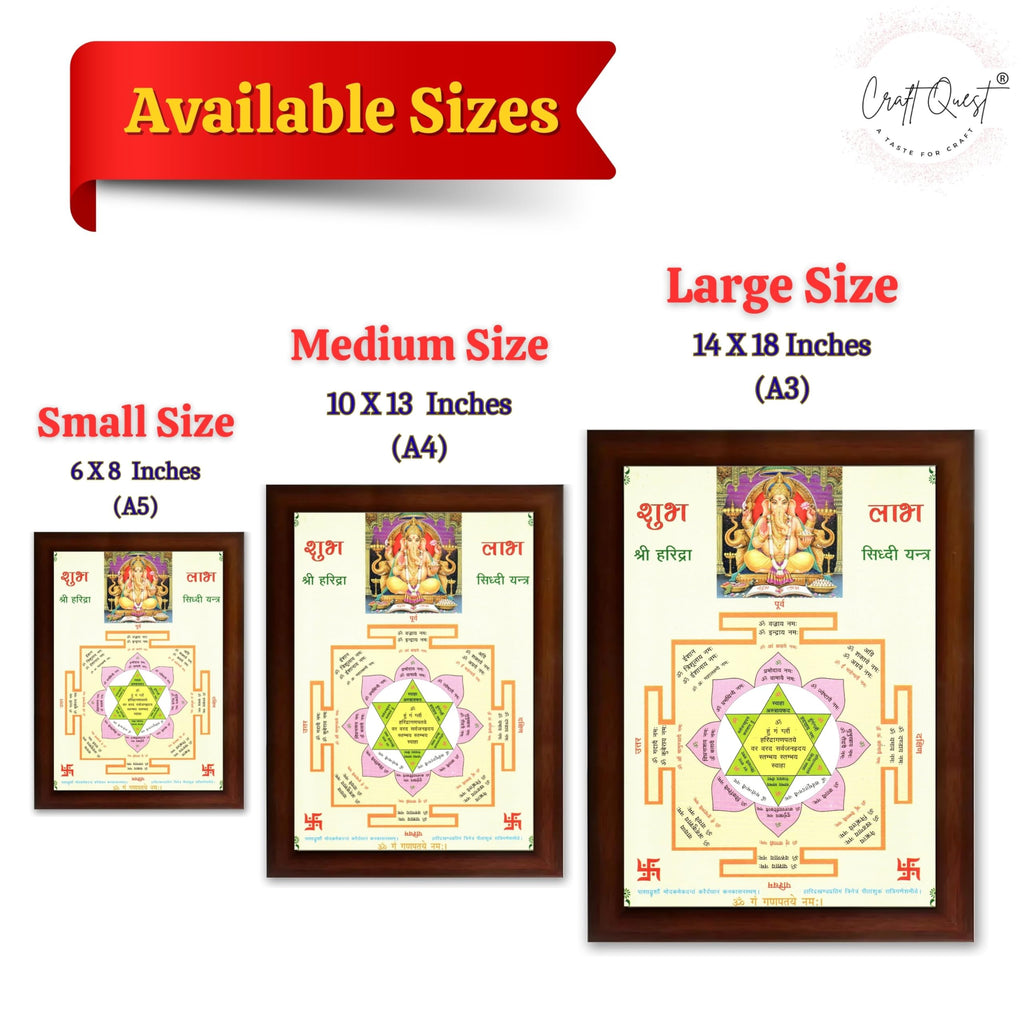 CRAFT QUEST Lord Ganpati Ganesh ji Modern Wall Painting With Frame For Home pooja, and Office Decor,
