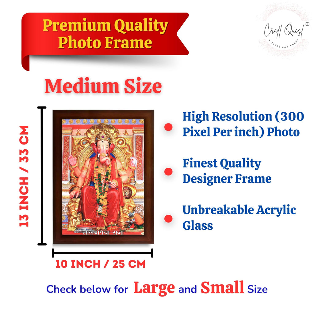CRAFT QUEST Lord Ganesh ji Modern Wall Painting With Frame For Home and Office Decor,