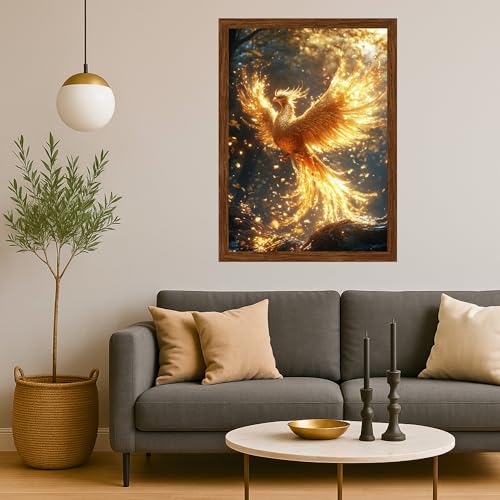 DIVARTH Phoenix Bird Vastu Painting – Wall Art for Living Room, Bedroom & Office
