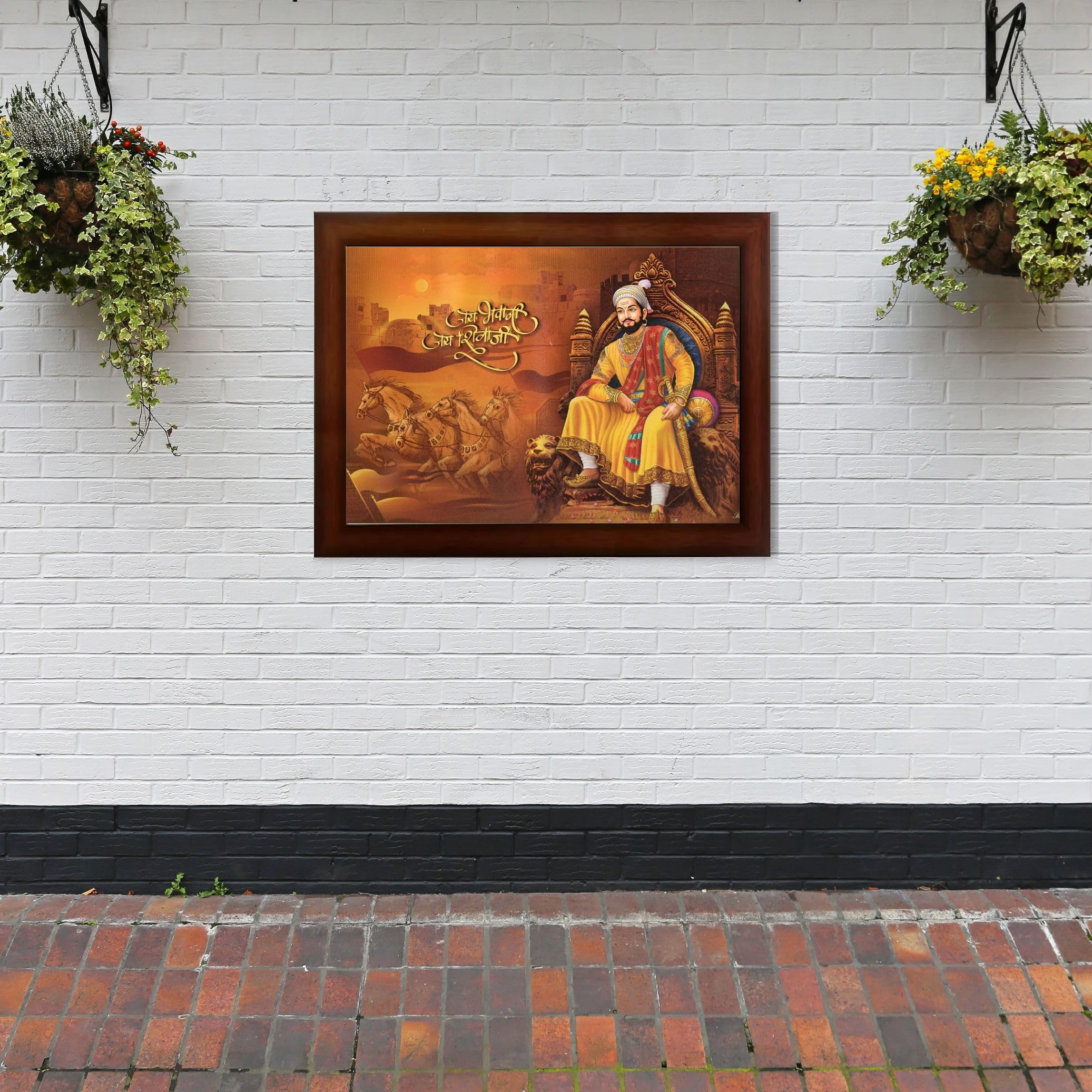 CRAFT QUEST Chhatrapati Shivaji Maharaj photo frame | Home Decorative items with synthetic frame