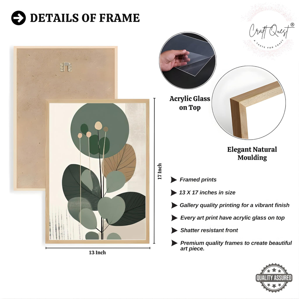 CRAFT QUEST Three Pieces Artwork | Set of 3 Frames for Home Decoration | Ideal for Living Room, Bedroom & Offices
