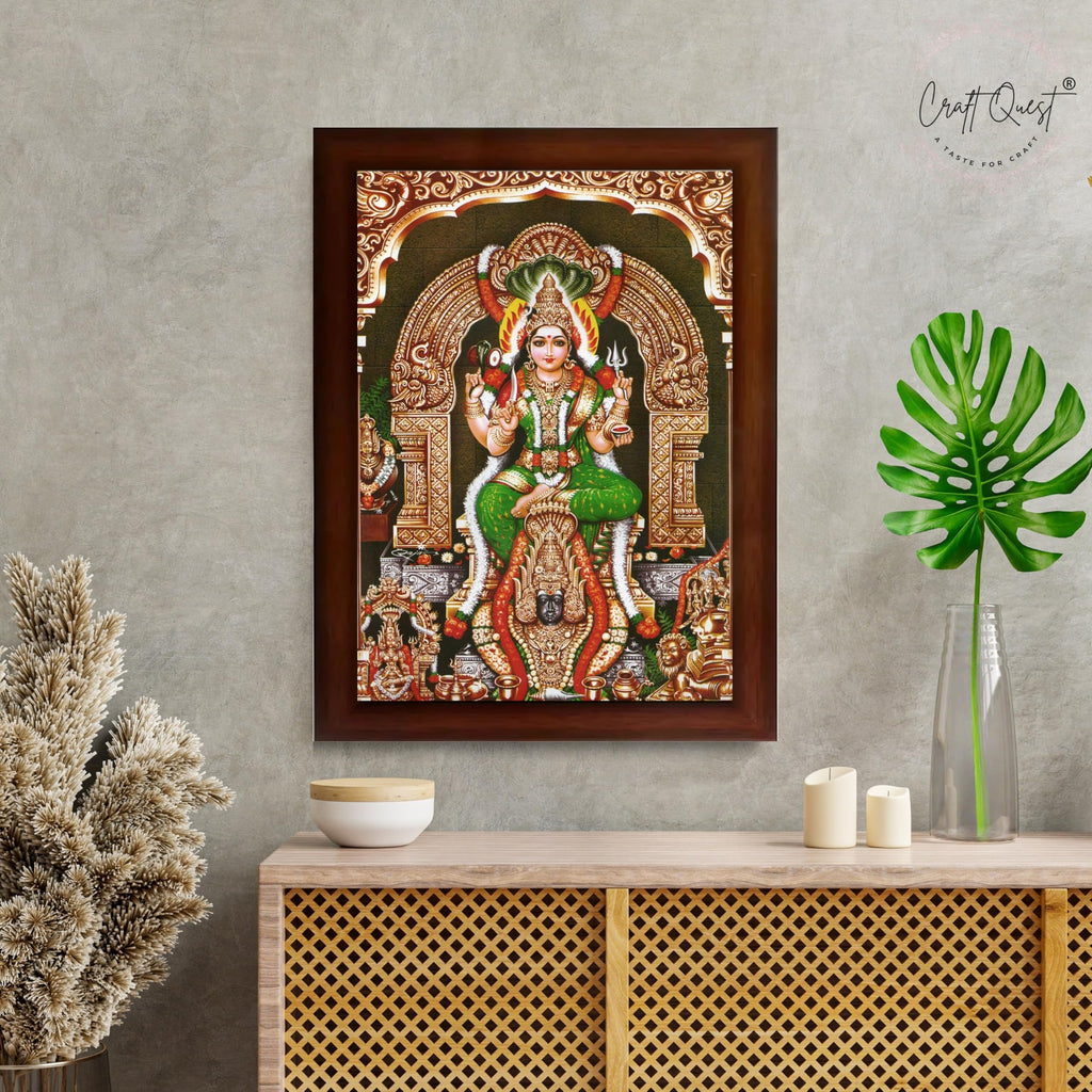 CRAFT QUEST Karumariamman Karu Mariamman Karumari Amman Wall Photo Frame | South God Picture Frame for Home, Office, Temple & Gifting, Decor