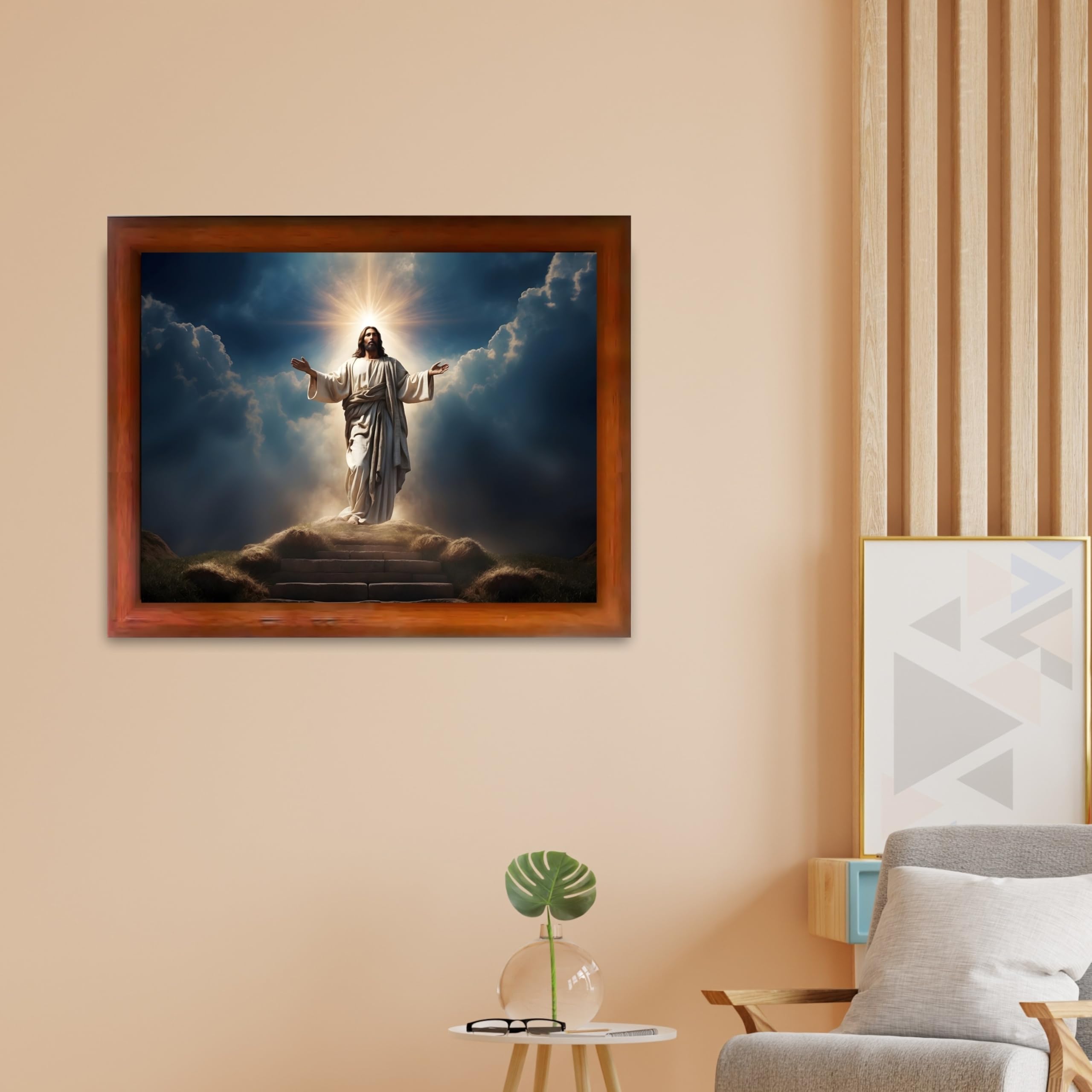 CRAFT QUEST Jesus Christ Photo Frame | Decorative Picture for Gifts, Home Decor | Jesus Painting, Religious Photo Frame