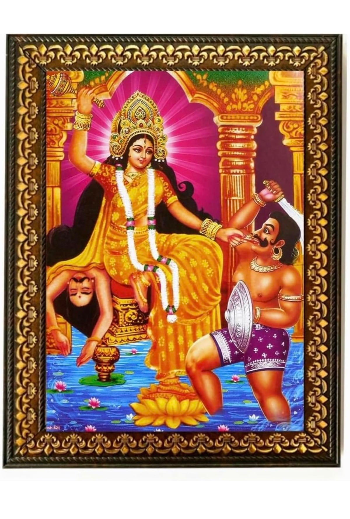 Bajaj Creations Baglamukhi Mata Religious photo frame for mandir, home and office
