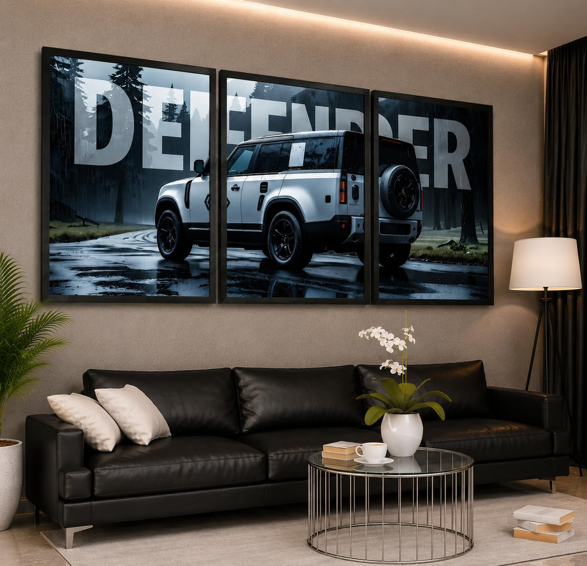 VENUXE ARTS Set Of 3 Big Sports Cars Framed Posters Gift Items for Boys Room Wall Decoration Bedroom Living Room Office Studio Décor | Car Poster Frame for Wall Décor