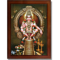 CRAFT QUEST Lord Swami Ayyappa Swamy Ayyappan Iyyappan South photo Frame For Wall Painting,Temple, Pooja, Home Décor Items