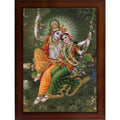Craft Quest Radha Krishna Sparkle Coated Home Decorative Gift Item Framed Painting (10 X 14 Inches, Brown) RK1013-113