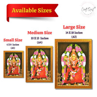 CRAFT QUEST Angala Parameswari Amman Angalamman Photo Frame For Walls, Room, Pooja,Home,Temple Décor Framed