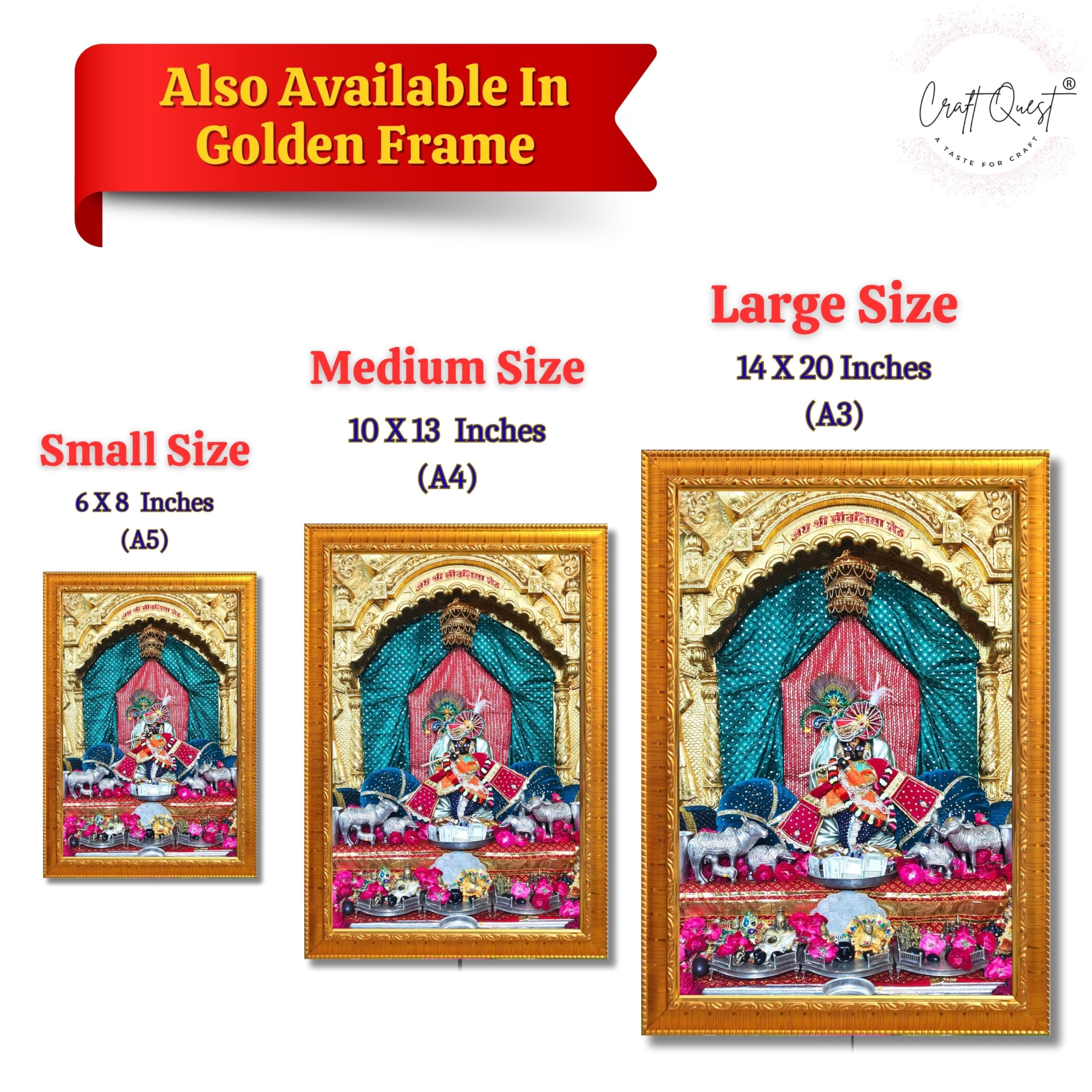 CRAFT QUEST Shree Sanwaliya Seth Shringaar Darshan Religious Photo Frame