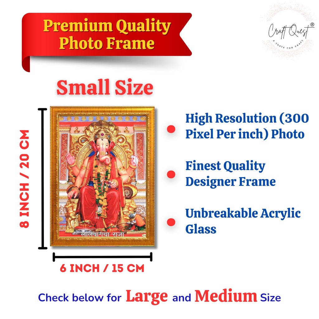 CRAFT QUEST Lord Ganesh ji Modern Wall Painting With Frame For Home and Office Decor,