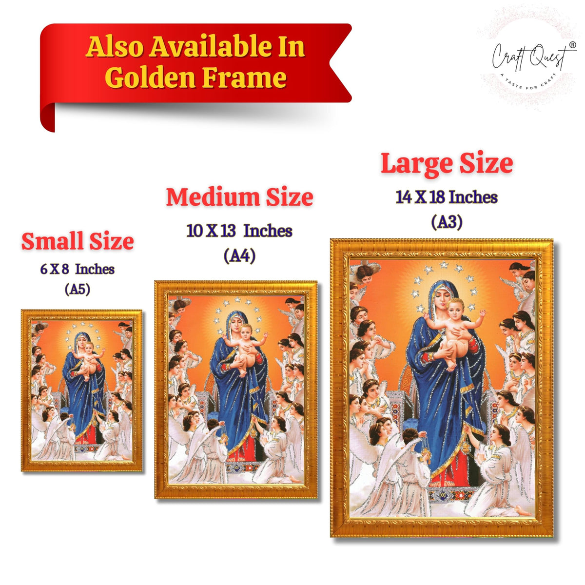 CRAFT QUEST Lord Jesus Christ Painting Aesthetic Hanging Photo Frame Decorative Item Home Decoration and Wall Decor for Living Room and Bedroom