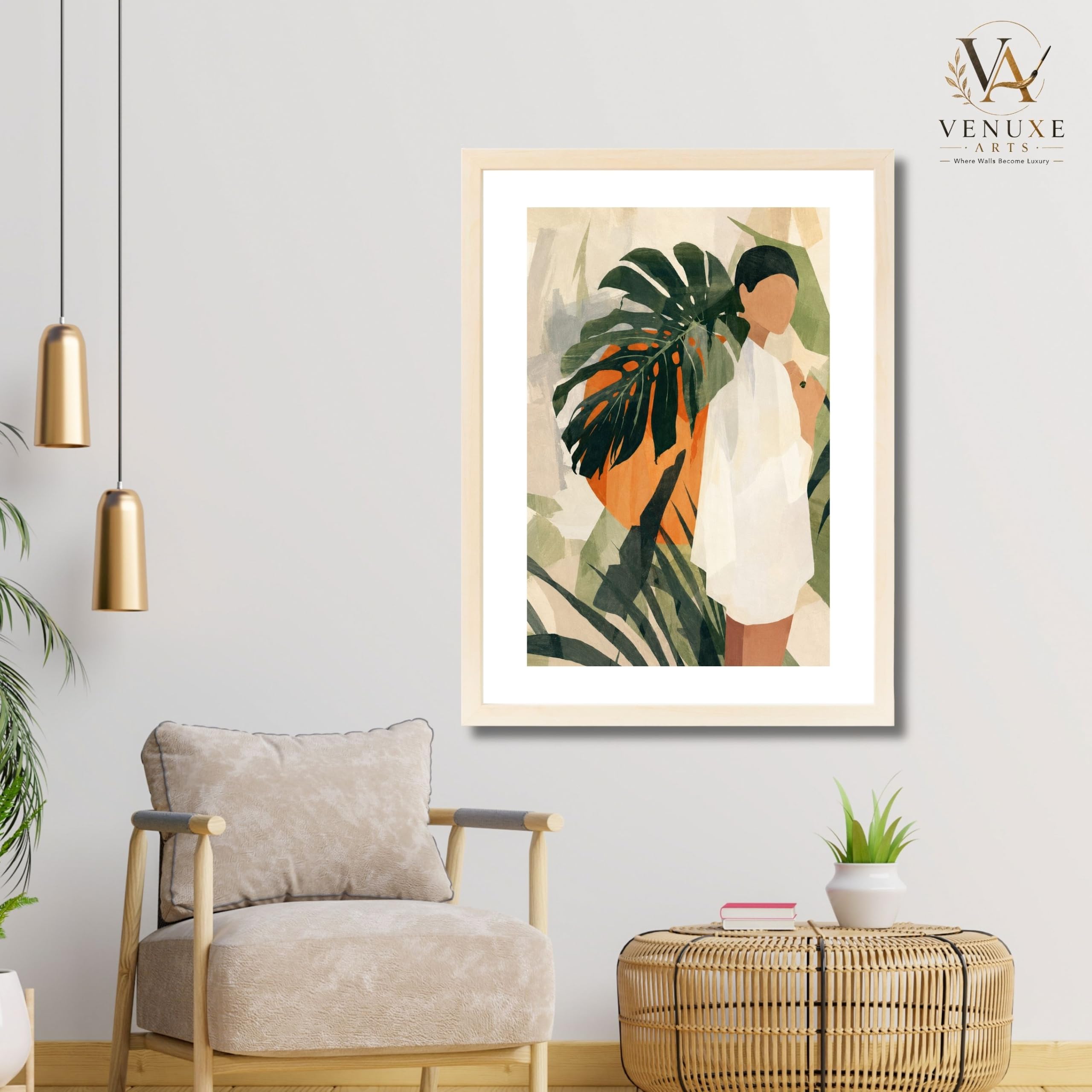 VENUXE ARTS Womens Contemporary Wall Art Posters for Home, Office, Study & Bedroom | Ready to Hang Framed Wall Decor | Positive Quote Prints | Gift for Friends & Family