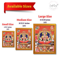 CRAFT QUEST Santoshi MataJi Color Photo Frame for Home Temple Pooja and Devotional Gift Item