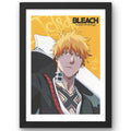CRAFT QUEST Bleach thousand year blood war manga Poster Anime Laminated Posters Framed Painting with Matte Black Frame (14 Inches x 10 Inches)