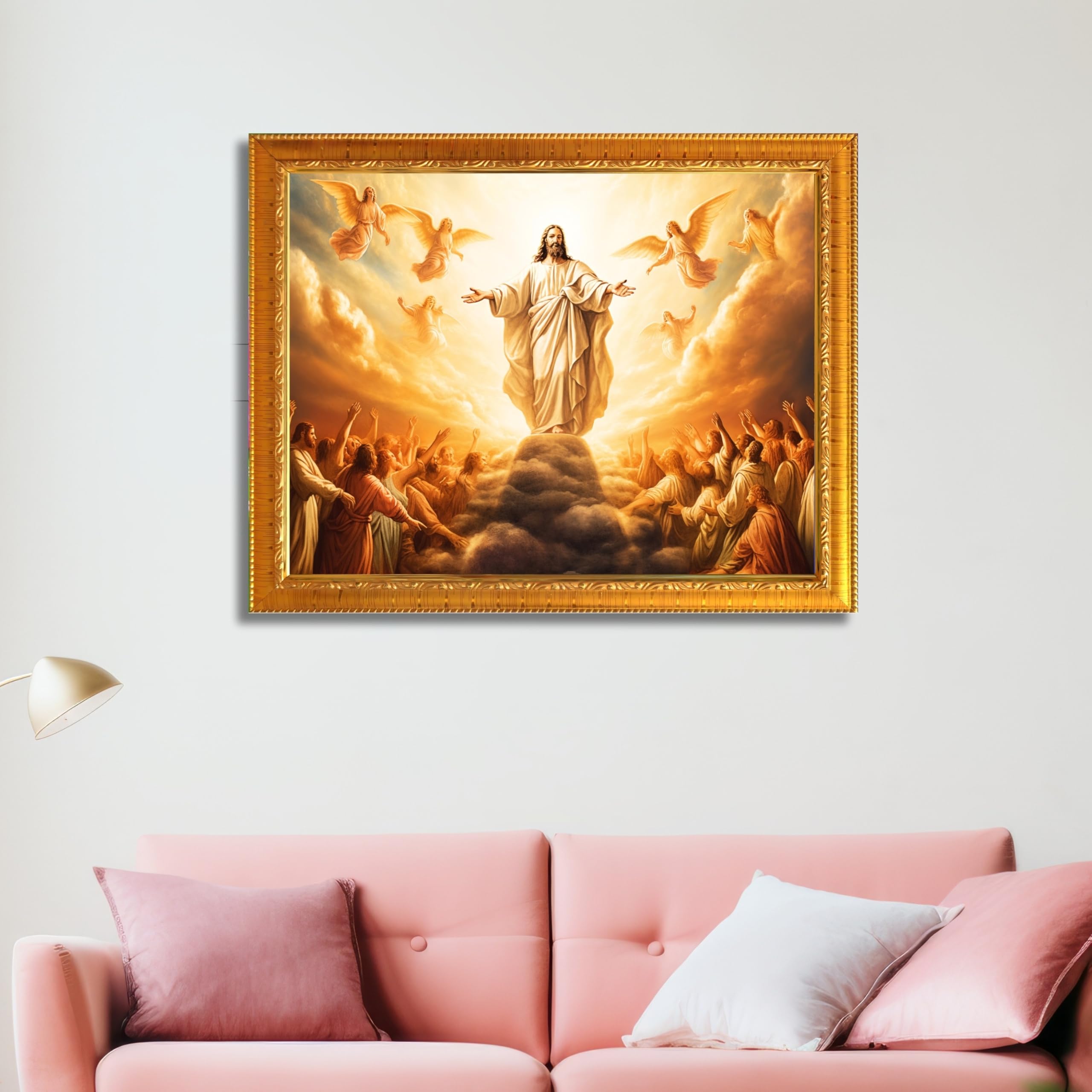 CRAFT QUEST Lord Jesus Christ Photo Frame | Decorative Picture for Gifts, Home Decor | Jesus Painting, Religious Photo Frame