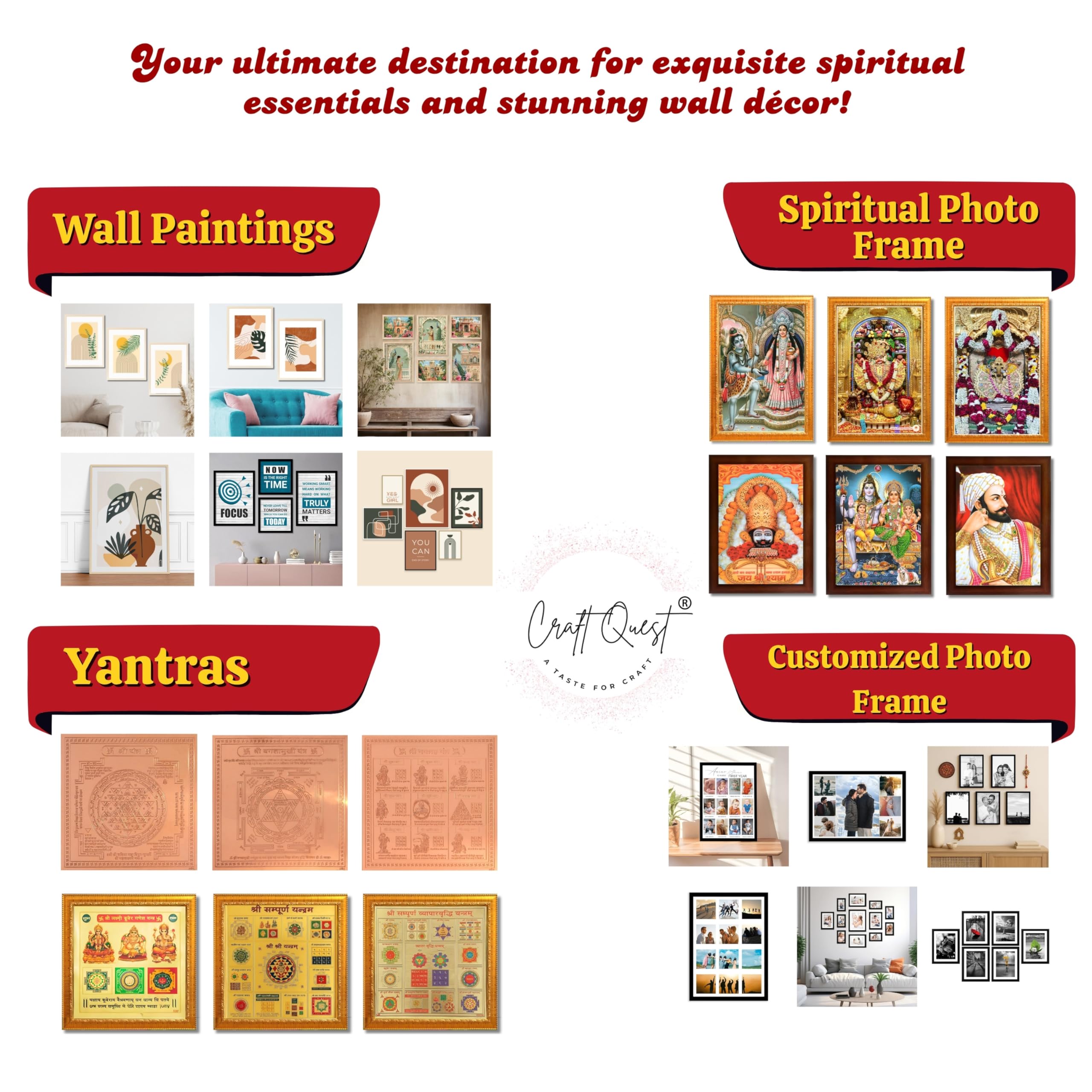 CRAFT QUEST Swarnakarshana Bhairava Swamy With Lakshmi Devi and Kuber Bhagwan Wall Photo Frame | South God Frame for Home, Office, Temple & Gifting