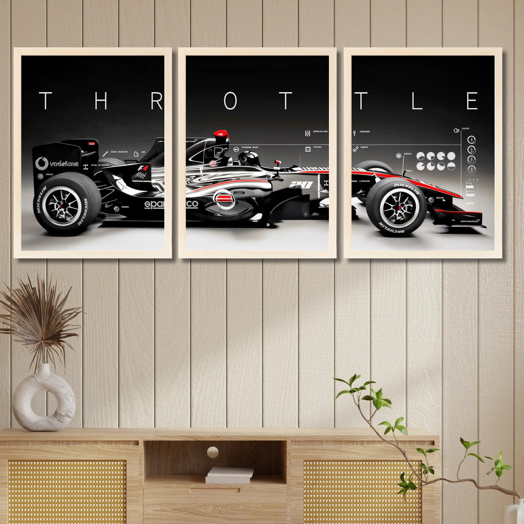 VENUXE ARTS Set Of 3 Big Sports Cars Framed Posters Gift Items for Boys Room Wall Decoration Bedroom Living Room Office Studio Décor | Car Poster Frame for Wall Décor