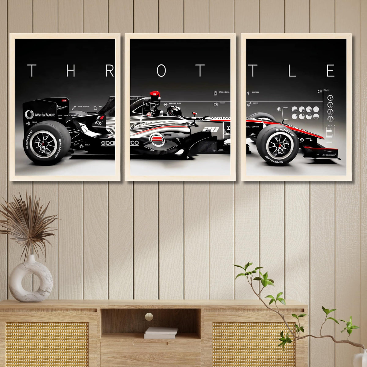 VENUXE ARTS Set Of 3 Big Sports Cars Framed Posters Gift Items for Boys Room Wall Decoration Bedroom Living Room Office Studio Décor | Car Poster Frame for Wall Décor
