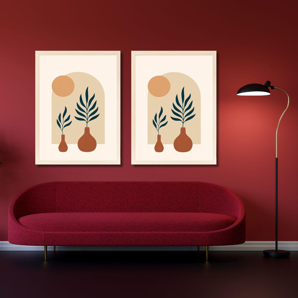 CRAFT QUEST 2 Piece Set of Wall Art poster Frame Painting for Wall Decoration With Acrylic Glass, living room, Home, Restraunt, Office