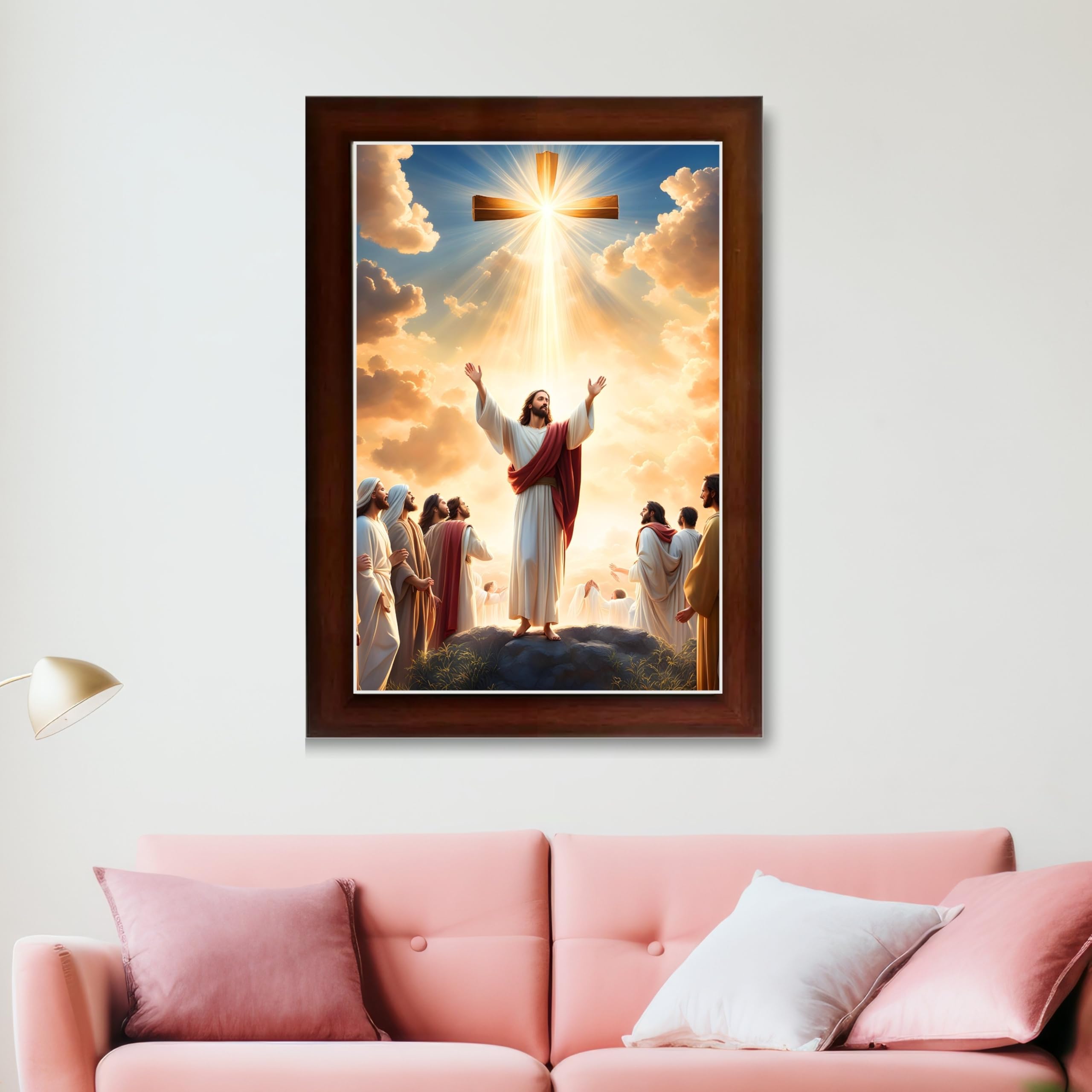 CRAFT QUEST Jesus Christ Photo Frame Spiritual Christian Wall Décor Item for Room and Prayer