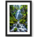 CRAFT QUEST Vastu Waterfall Landscape Scenery Photo Frame With Acrylic Sheet | Living Room, Bedroom | Home Decoration | Best Gifting Option