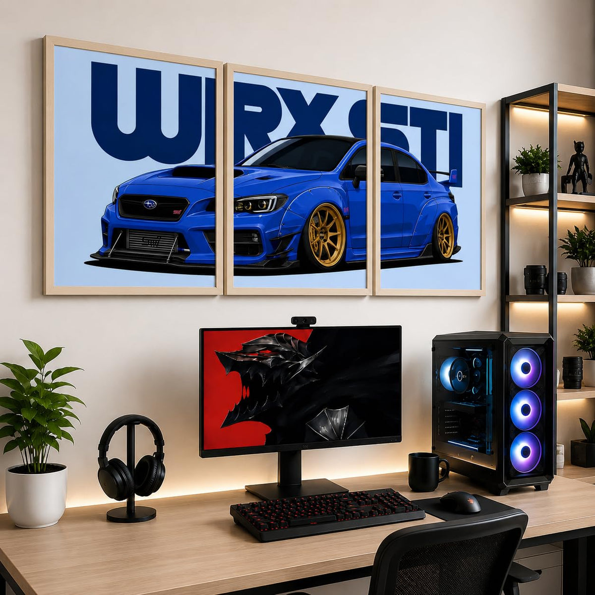 VENUXE ARTS Set Of 3 Big Sports Cars Framed Posters Gift Items for Boys Room Wall Decoration Bedroom Living Room Office Studio Décor | Car Poster Frame for Wall Décor