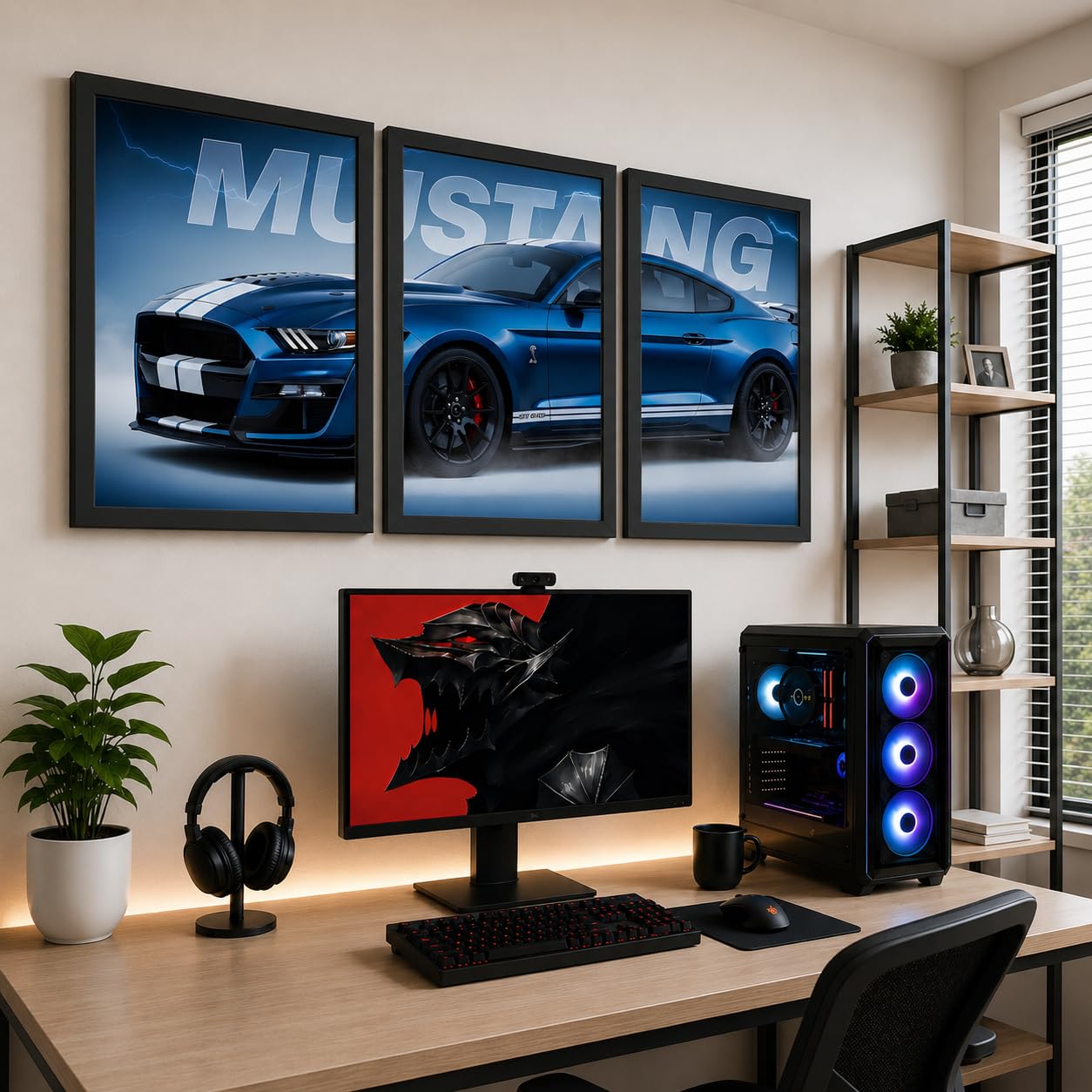VENUXE ARTS Set Of 3 Big Sports Cars Framed Posters Gift Items for Boys Room Wall Decoration Bedroom, Living Room, Office, Studio Décor | Car Poster Frame for Wall Décor