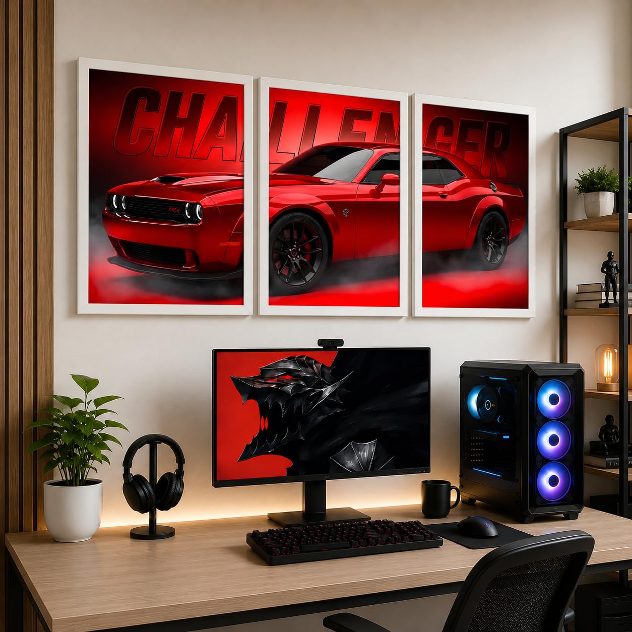 VENUXE ARTS Set Of 3 Big Sports Cars Framed Posters Gift Items for Boys Room Wall Decoration Bedroom, Living Room, Office, Studio Décor | Car Poster Frame for Wall Décor