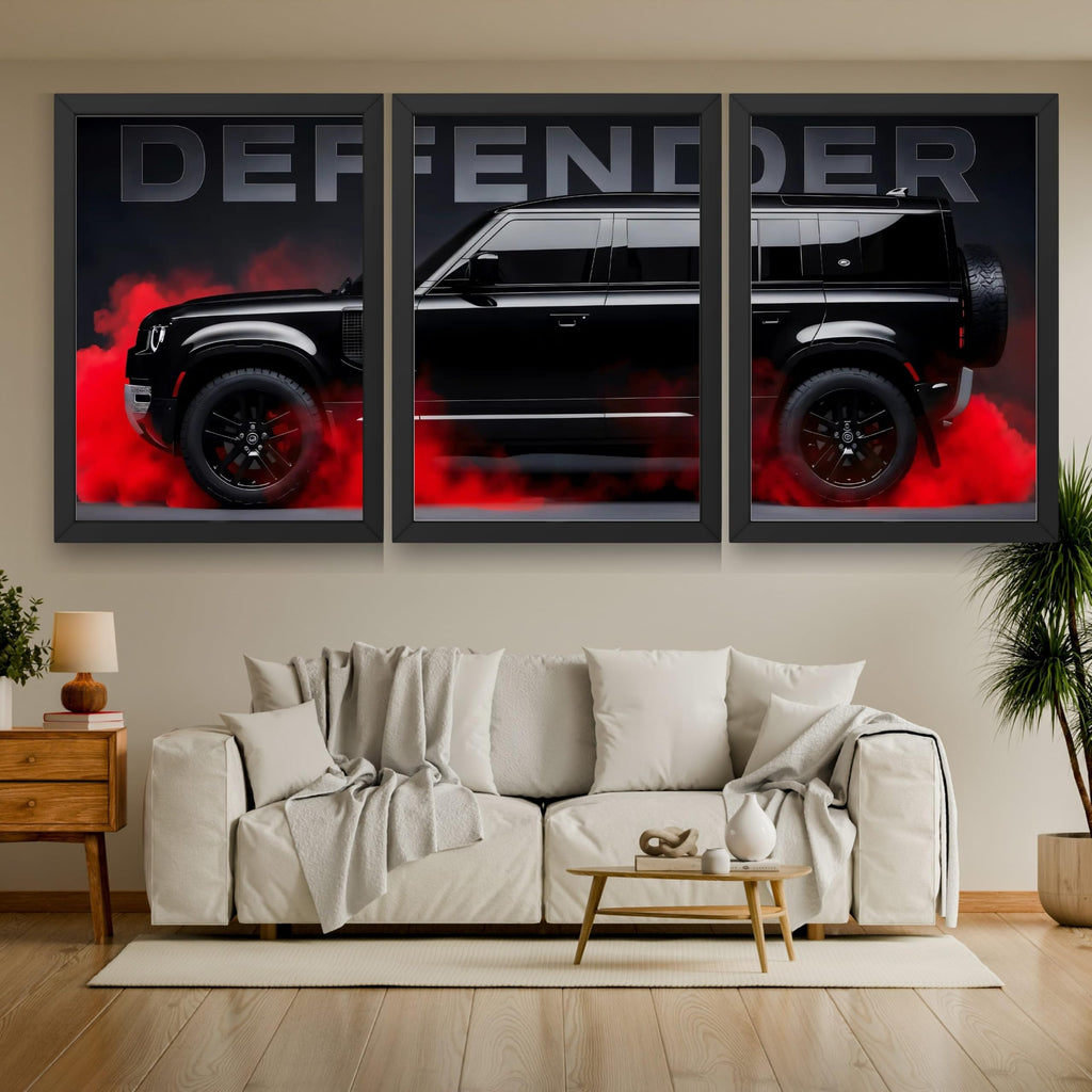 VENUXE ARTS Set Of 3 Big Sports Cars Framed Posters Gift Items for Boys Room Wall Decoration Bedroom Living Room Office Studio Décor | Car Poster Frame for Wall Décor