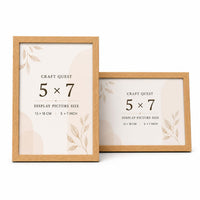 CRAFT QUEST 4X6 Inch Size synthetic Wall Mount Photo frames Single For Home Decoration, Living Room, Office Decoration (Natural, Set of 1)